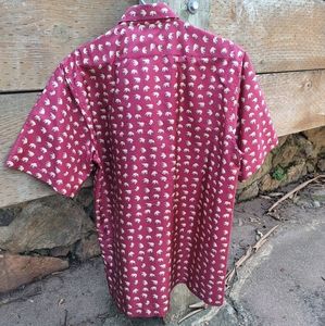NWOT Jim Thompson 100%Silk Button Down Short Sleeve